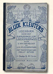 Tweede leesboekje " blijde kleuters" J. H. Colenbrander omstreeks 1902.