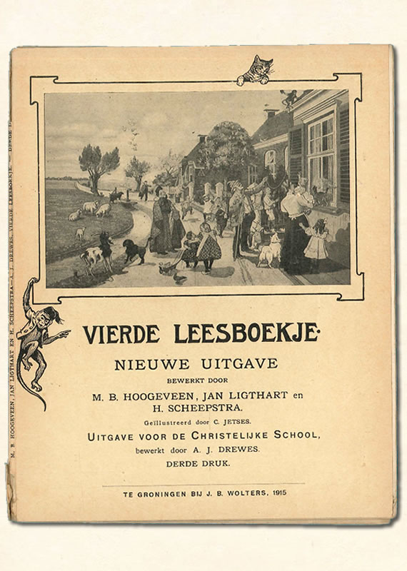 Vierde Leesboekje M.B. Hoogeveen-Drewes Chistelijk 1916