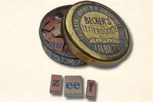 Letterdoosje F.E. Becker omstreeks 1934.