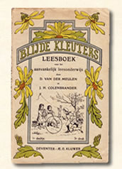 Eerste leesboekje " blijde kleuters" J. H. Colenbrander omstreeks 1902.