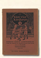 Vierde leesboekje " van vier kinderen" A. F. Ph. Mann. (Groningen Den-Haag)