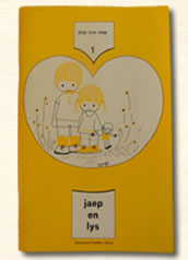 Fries leesboekje diel 1 omstreeks 1976. leesmethode 'stap foar stap". Jaap en Lys