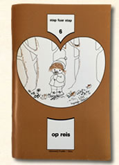 Fries leesboekje diel  omstreeks 1976. leesmethode 'stap foar stap". Op Reis
