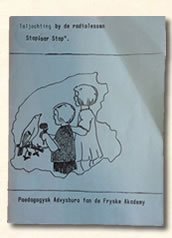 Fries oefenboekje 1 toljochten radiolessen omstreeks 1970. leesmethode 'stap foar stap". 
