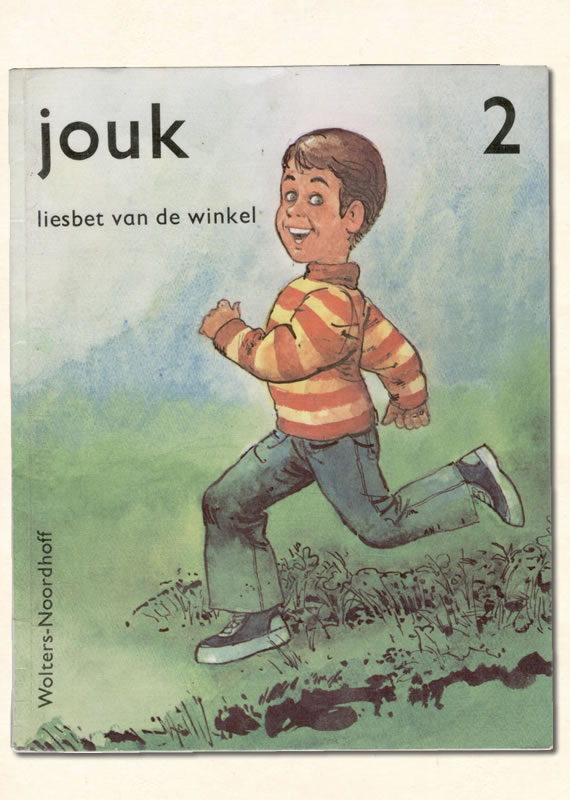 Tweede Leesboekje Jouk Kooreman letterstad jouk Liesbet van de winkel 1976