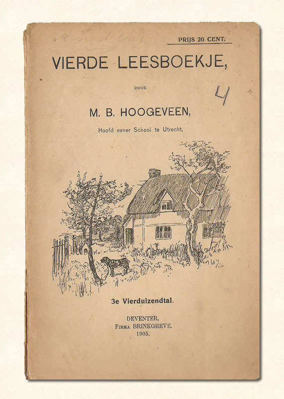 Vierde Leesboekje van  M B. Hoogeveen uitgeverij Brinkgreve 1898-1906