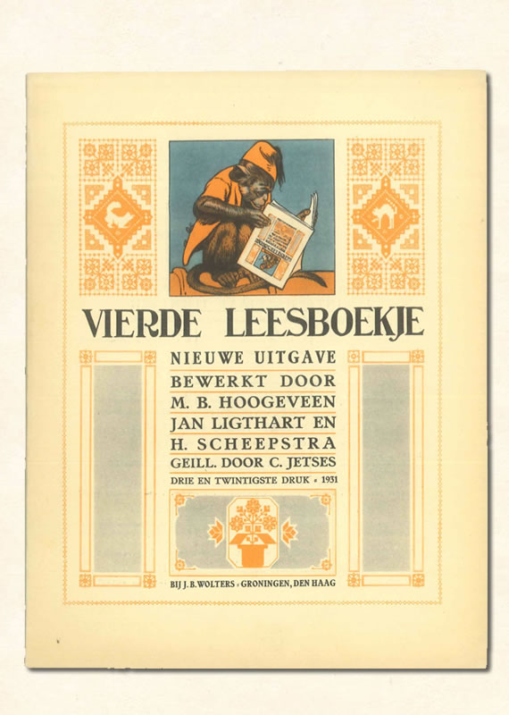 Vierde Leesboekje van  M B. Hoogeveen uitgeverij Wolters 1931-1932 
