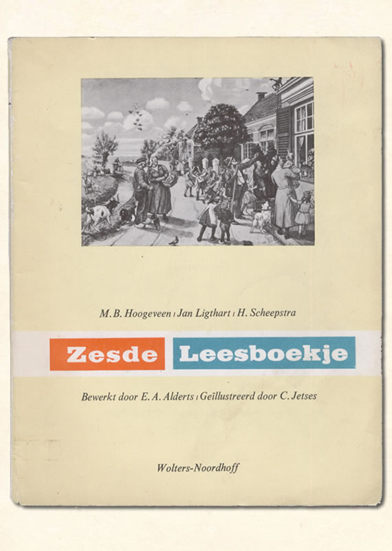 Zesde Leesboekje van  M B. Hoogeveen uitgeverij Wolters 1967-1975
