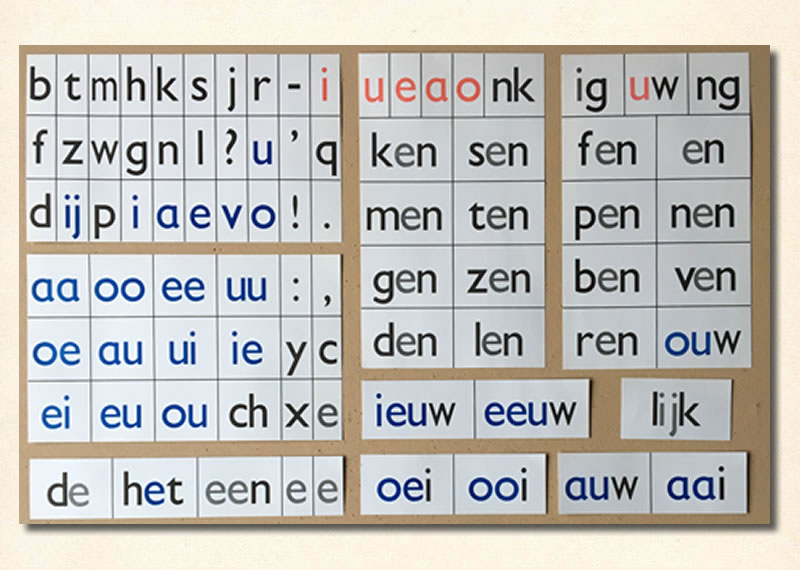 Letterdoosje Letterkaarten open van Woord tot Woord 1986 