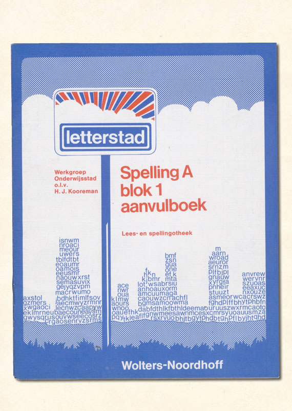 aanvulboekje spelling A blok 1 Kooreman letterstad 1976