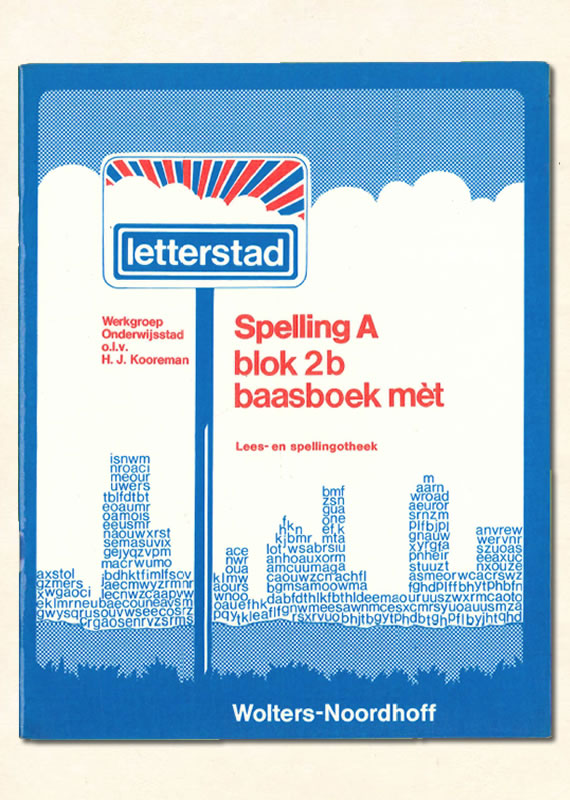 baasboekje spelling A blok 2B met Kooreman letterstad 1976